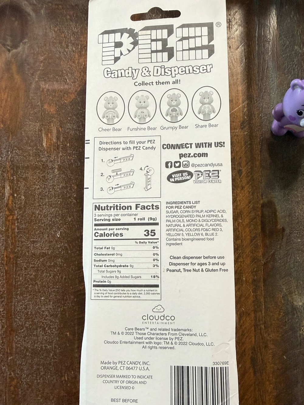 Care Bears Cheer Bear PEZ Candy Dispenser Mini Figure Lot of 4 NIB - Picture 4 of 4